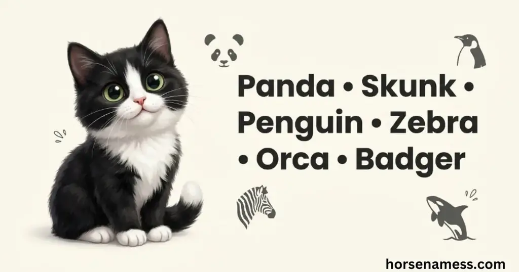 black and white cat names