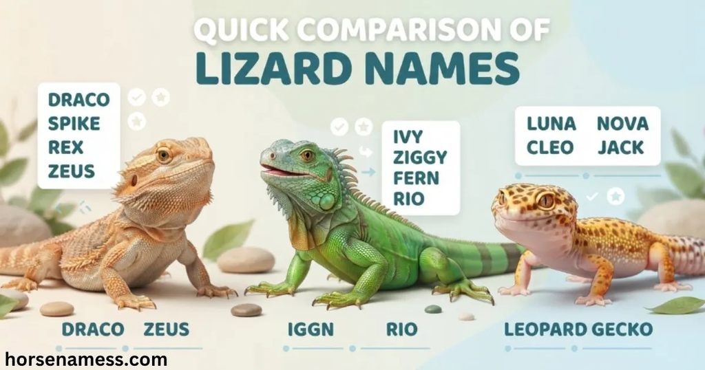 Quick Comparison of Lizard Names Girl