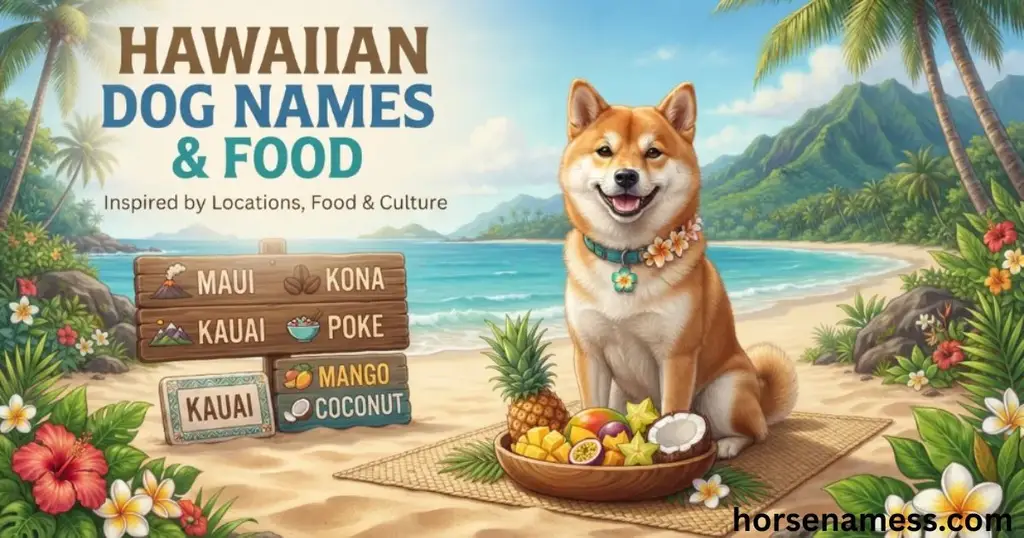 Hawaiian Dog Names Inspired by Locations, Food