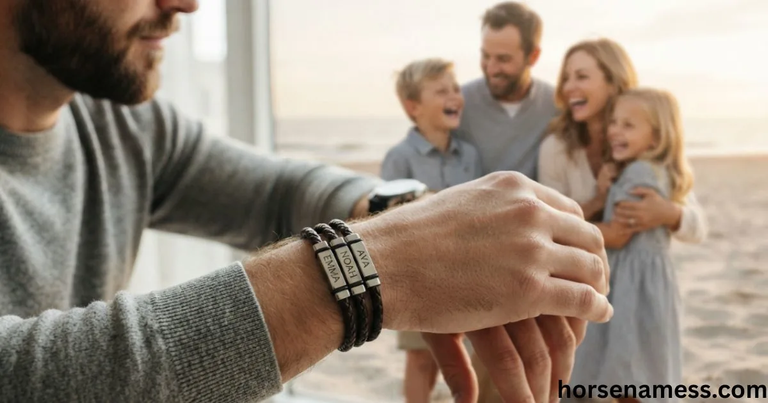 Mens Bracelet With Kids Names