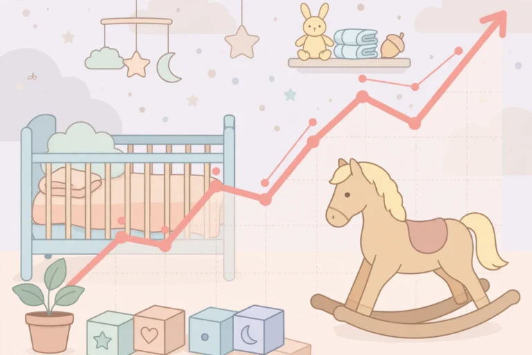 Baby name popularity trends illustration