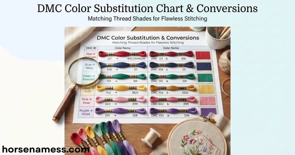 DMC Color Substitution Chart & Conversions